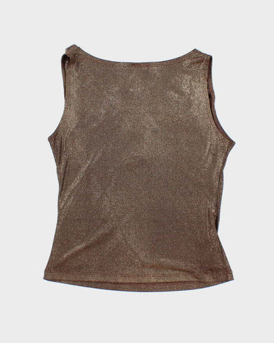 Vintage Y2k 00s FWR Cowl Neck Shimmery Top - S