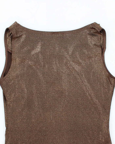 Vintage Y2k 00s FWR Cowl Neck Shimmery Top - S