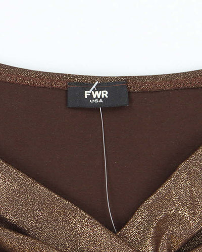 Vintage Y2k 00s FWR Cowl Neck Shimmery Top - S