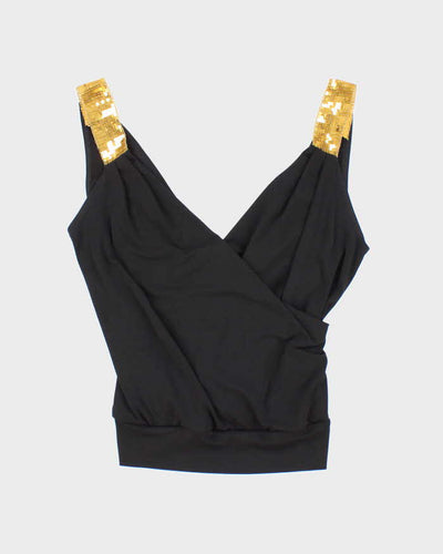 Vintage Y2k 00s Sirens Sequin Strap Top - M