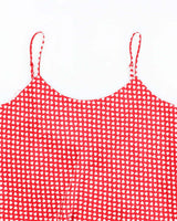 Vintage 90s Silk &amp; Satin Heart Print Cami - M