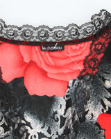 Vintage Y2k 00s Le Chateau Rose Print Top - M