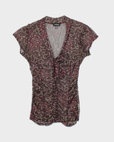 Vintage Y2k 00s Le Chateau Mesh Clasp Blouse - M