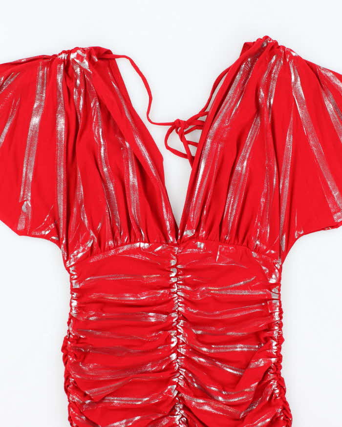 Vintage Y2k 00s FD Ruched Batwing Top - S