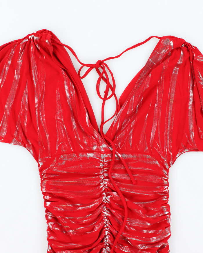 Vintage Y2k 00s FD Ruched Batwing Top - S