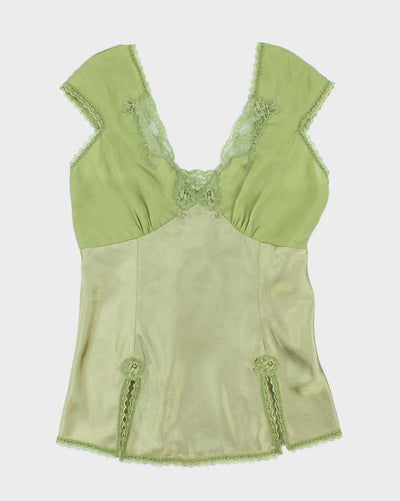 Vintage Y2k 00s Le Chateau Satin Blouse - M