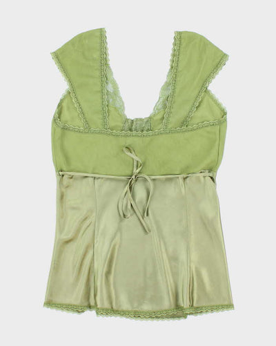 Vintage Y2k 00s Le Chateau Satin Blouse - M