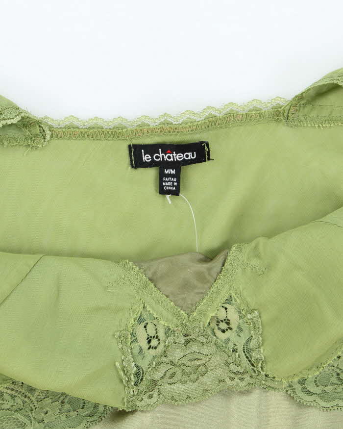 Vintage Y2k 00s Le Chateau Satin Blouse - M