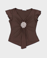 Vintage Y2k 00s Symmetry Beaded Top - M