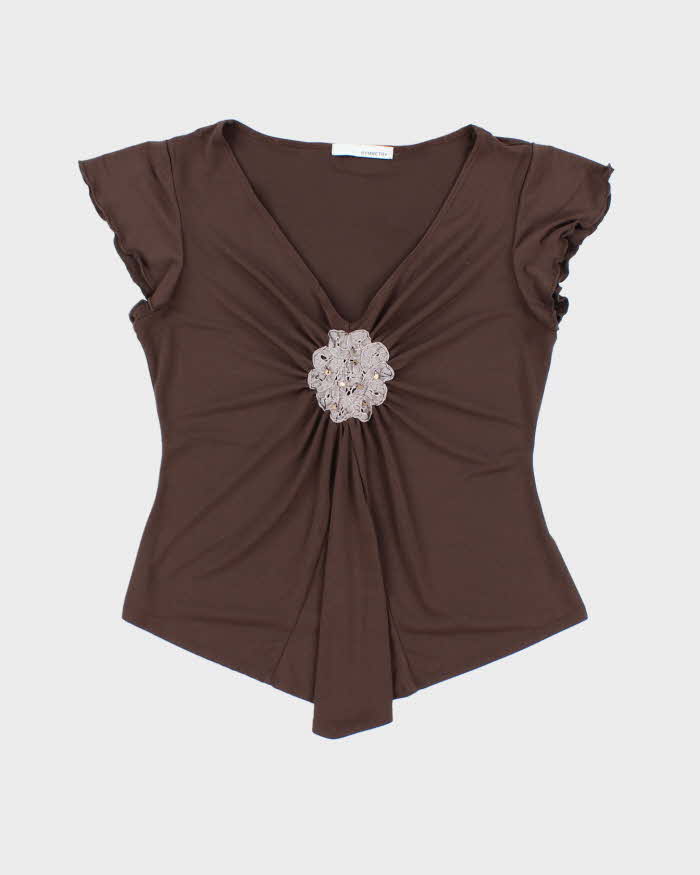 Vintage Y2k 00s Symmetry Beaded Top - M