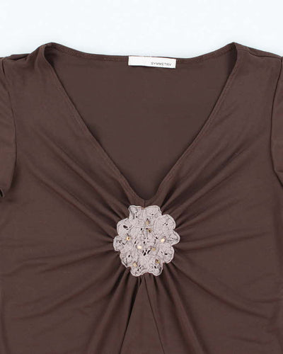 Vintage Y2k 00s Symmetry Beaded Top - M