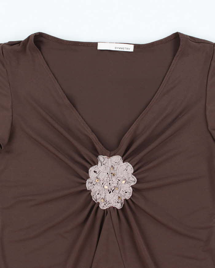 Vintage Y2k 00s Symmetry Beaded Top - M