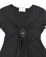 Vintage Y2k 00s Daniel Laurent Beaded Top - S