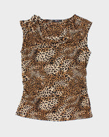 Vintage Y2k 00s Style &amp; Co Leopard Print Top - M