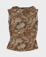 Vintage Y2k 00s Style &amp; Co Leopard Print Top - M