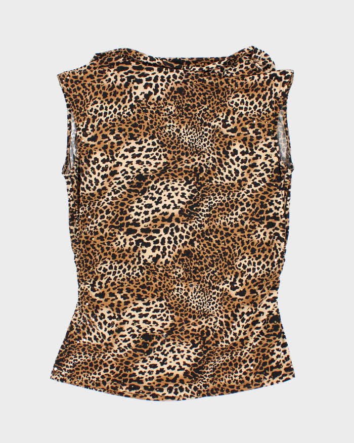 Vintage Y2k 00s Style &amp; Co Leopard Print Top - M