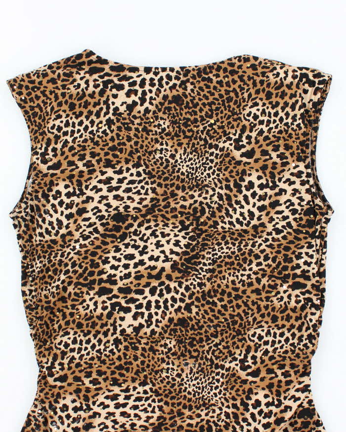 Vintage Y2k 00s Style &amp; Co Leopard Print Top - M