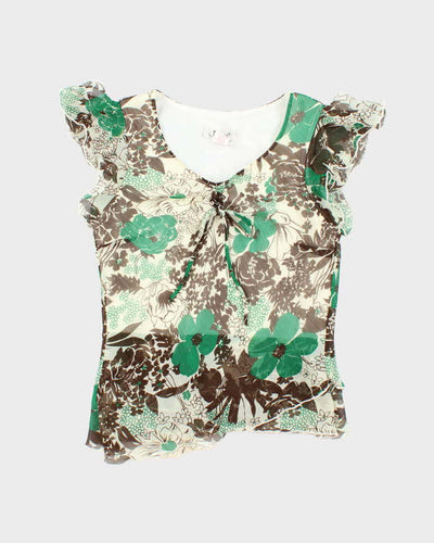 Vintage Y2k 00s Jessica Floral Top - S