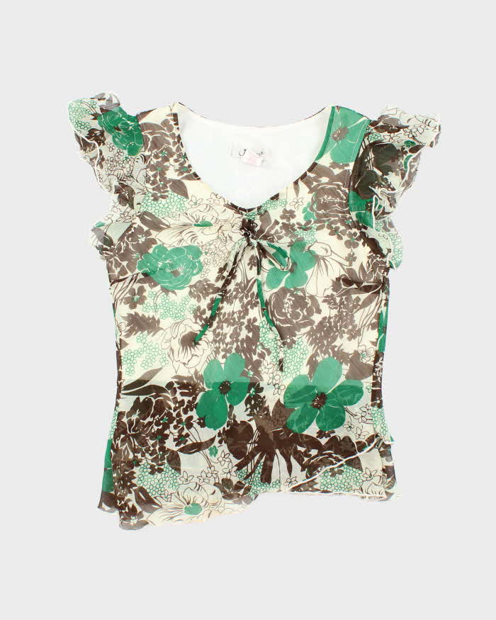 Vintage Y2k 00s Jessica Floral Top - S