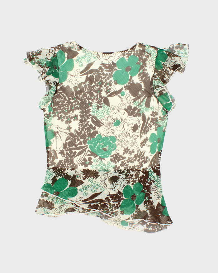 Vintage Y2k 00s Jessica Floral Top - S