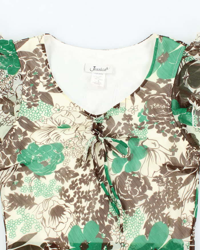 Vintage Y2k 00s Jessica Floral Top - S