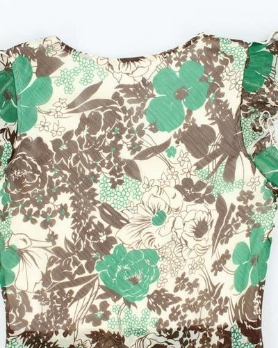 Vintage Y2k 00s Jessica Floral Top - S