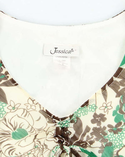 Vintage Y2k 00s Jessica Floral Top - S