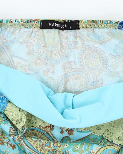 Vintage Y2k 00s Mariposa Mesh Paisley Pattern Cami - S
