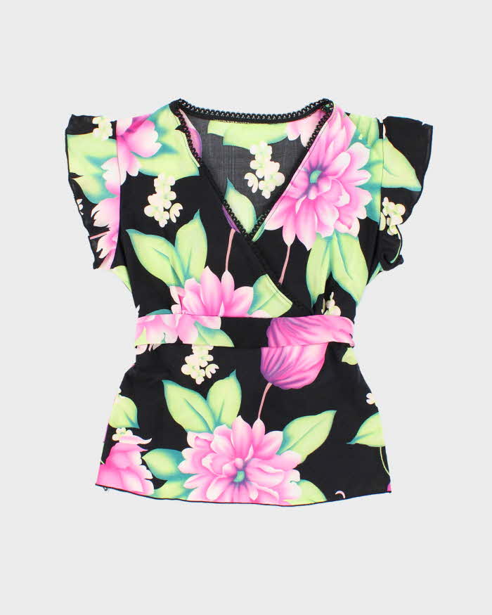 Vintage Y2k 00s Slinky Floral Top - S