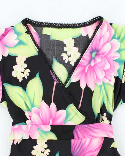 Vintage Y2k 00s Slinky Floral Top - S