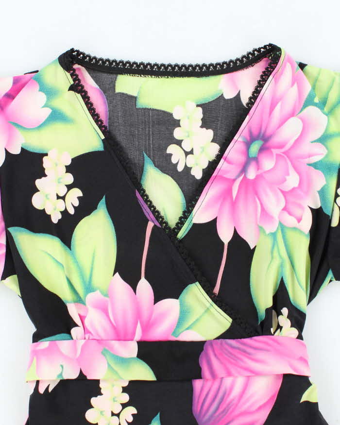 Vintage Y2k 00s Slinky Floral Top - S