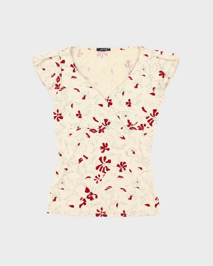 Vintage Y2k 00s Jacob Floral Top - S