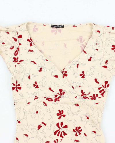 Vintage Y2k 00s Jacob Floral Top - S
