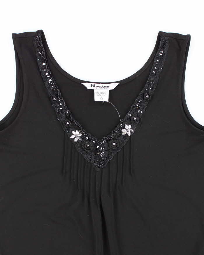 Vintage Y2k 00s Nygard Beaded Cami - M