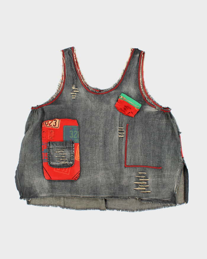 Vintage Y2k 00s Gujinchao Patchwork Top - XL