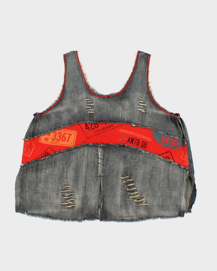 Vintage Y2k 00s Gujinchao Patchwork Top - XL