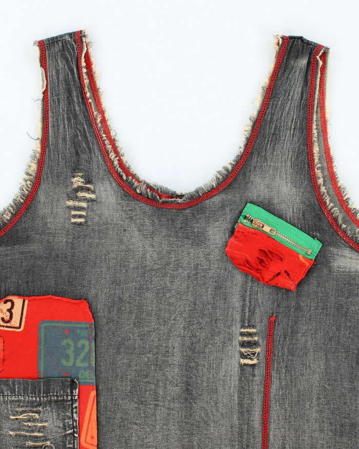 Vintage Y2k 00s Gujinchao Patchwork Top - XL