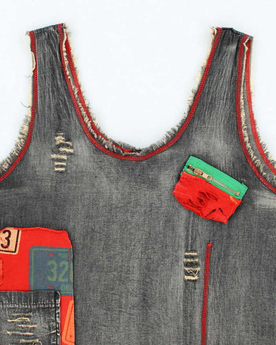 Vintage Y2k 00s Gujinchao Patchwork Top - XL