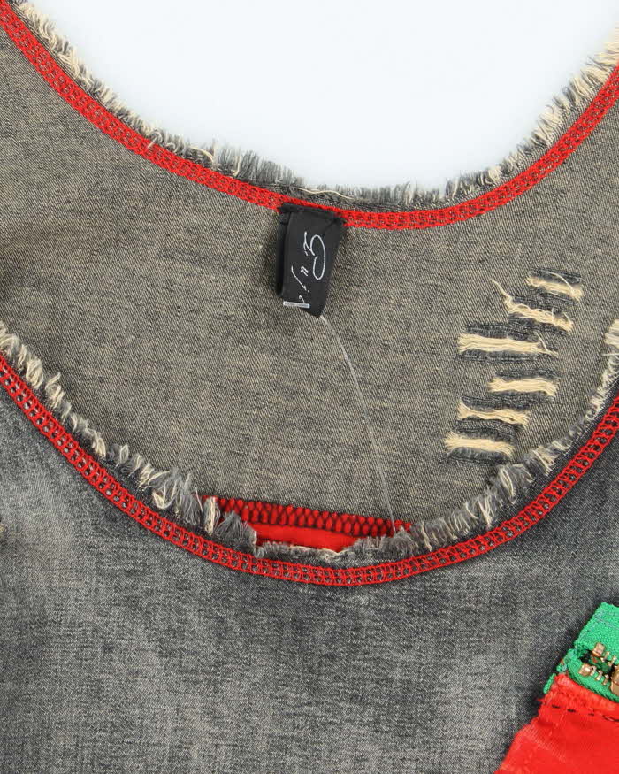 Vintage Y2k 00s Gujinchao Patchwork Top - XL