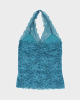 Vintage Y2k 00s Lace Halter Neck Top -S