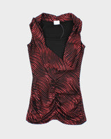 Vintage Y2k 00s Suzy Cowl Neck Ruched Top - XS