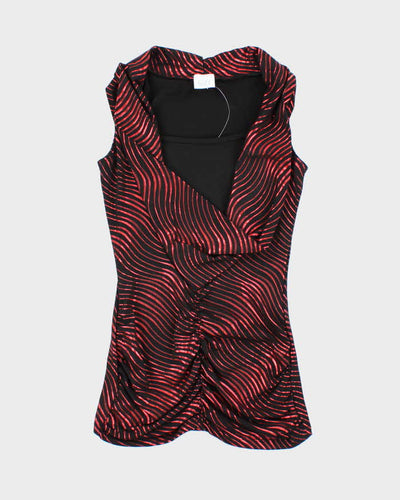 Vintage Y2k 00s Suzy Cowl Neck Ruched Top - XS