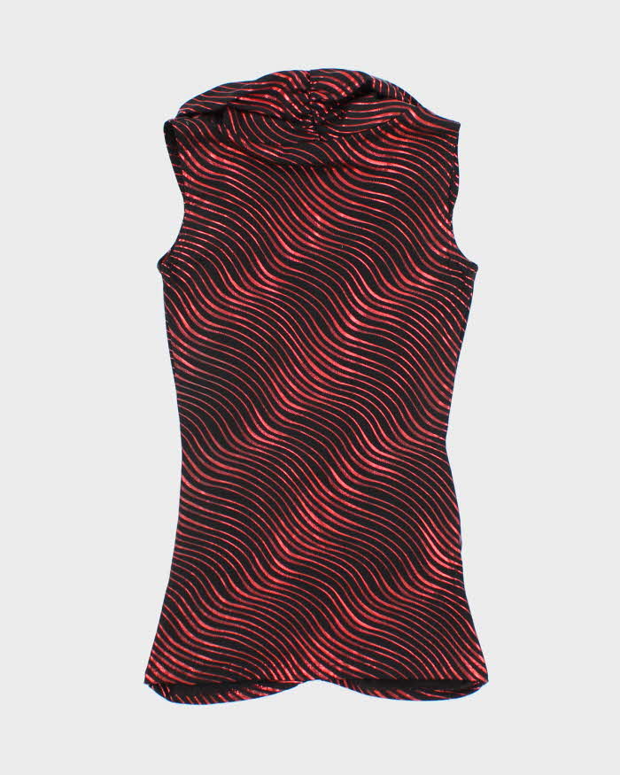 Vintage Y2k 00s Suzy Cowl Neck Ruched Top - XS