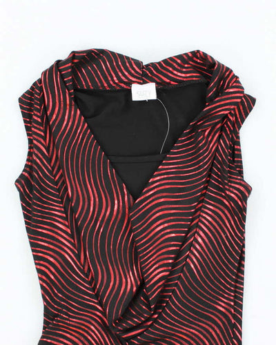 Vintage Y2k 00s Suzy Cowl Neck Ruched Top - XS