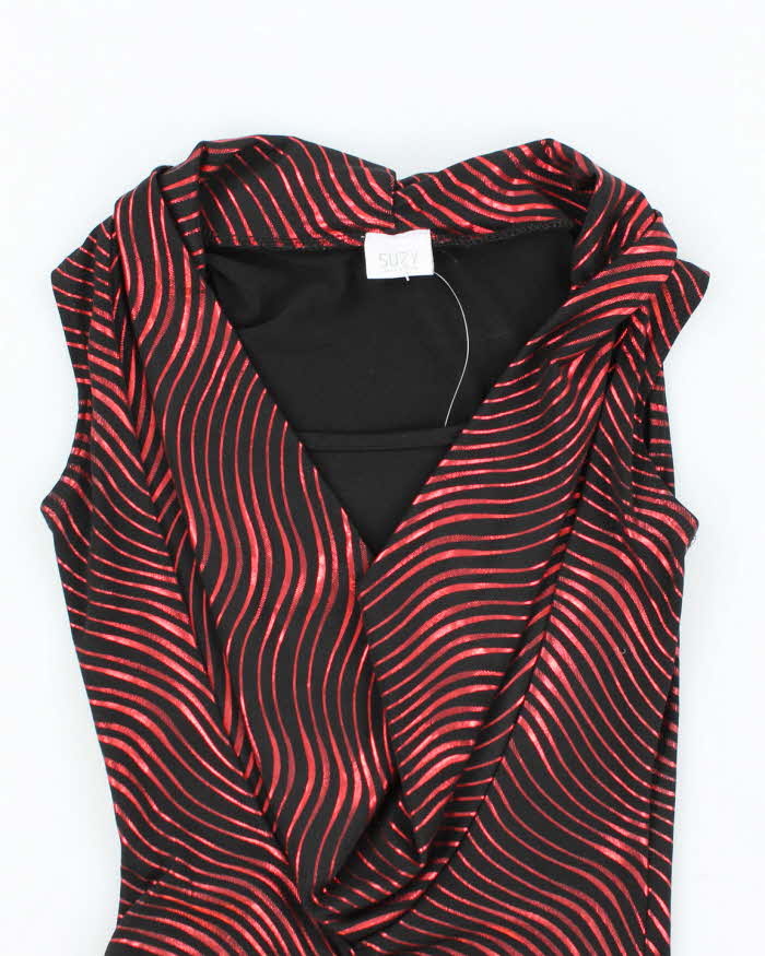 Vintage Y2k 00s Suzy Cowl Neck Ruched Top - XS