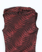 Vintage Y2k 00s Suzy Cowl Neck Ruched Top - XS