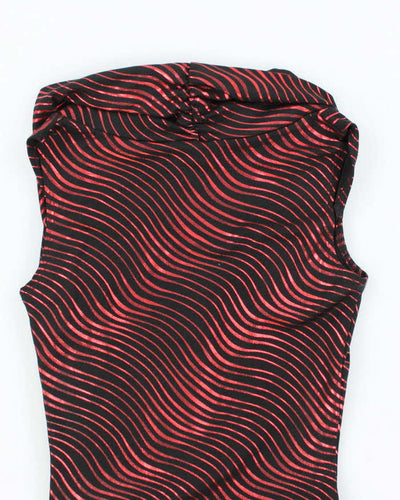 Vintage Y2k 00s Suzy Cowl Neck Ruched Top - XS