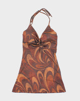 Vintage Y2k 00s Suzy Shimmery Halter Neck Top - XS