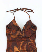 Vintage Y2k 00s Suzy Shimmery Halter Neck Top - XS
