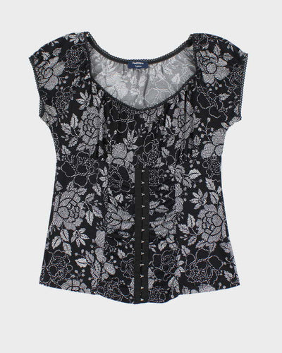 Vintage Y2k 00s Reitmans Clasp Milkmaid Style Blouse - S